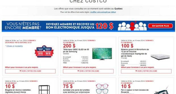 Circulaire Costco du 26 février au 10 mars 2024