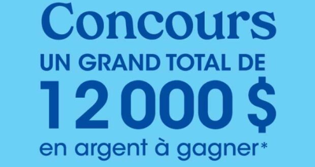 Gagnez 4 prix en argent de 3000 $ chacun