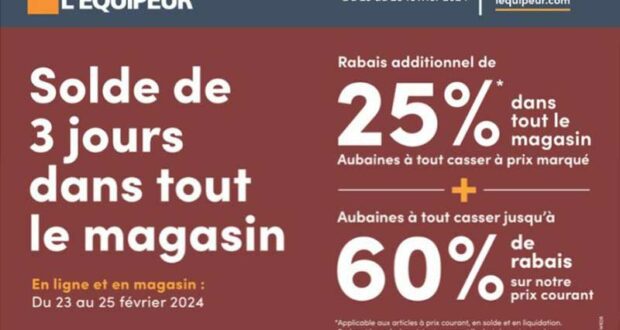 L’Équipeur Circulaire du 22 février au 28 février 2024