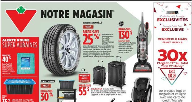 Circulaire Canadian Tire du 7 mars au 13 mars 2024