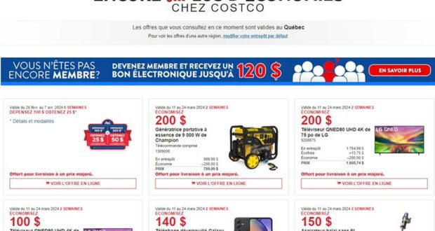 Circulaire Costco du 11 mars au 24 mars 2024