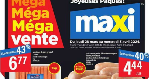 Circulaire Maxi du 28 mars au 3 avril 2024