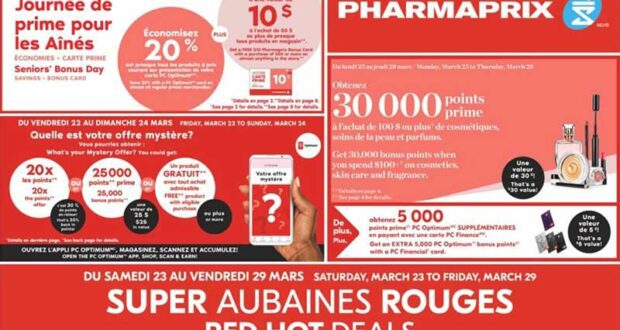 Circulaire Pharmaprix du 23 mars au 29 mars 2024