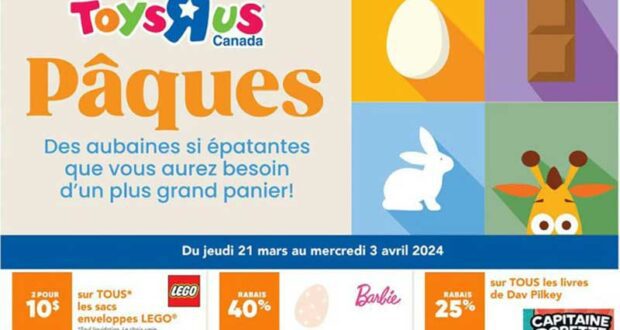 Circulaire Toys R Us du 21 mars au 3 avril 2024