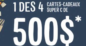 Gagnez 4 cartes cadeaux épicerie Super C de 500 $ chacune