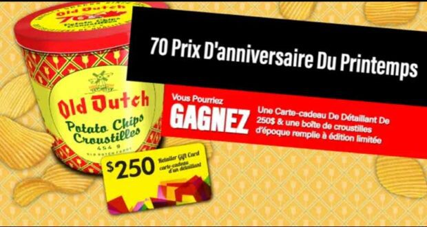 Gagnez 70 prix d’épicerie de 250$ chacun