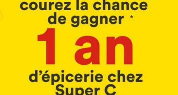 Gagnez un an d’épicerie de 10400 $