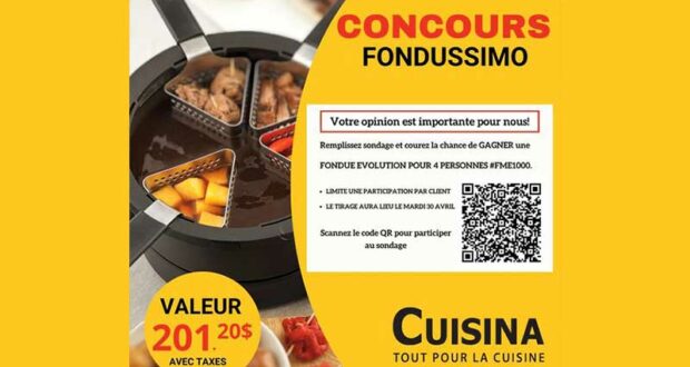 Gagnez une FONDUE EVOLUTION POUR 4 PERSONNES