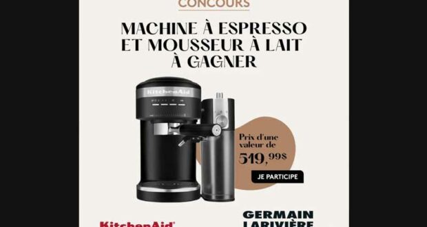 Gagnez une machine espresso + mousseur à lait