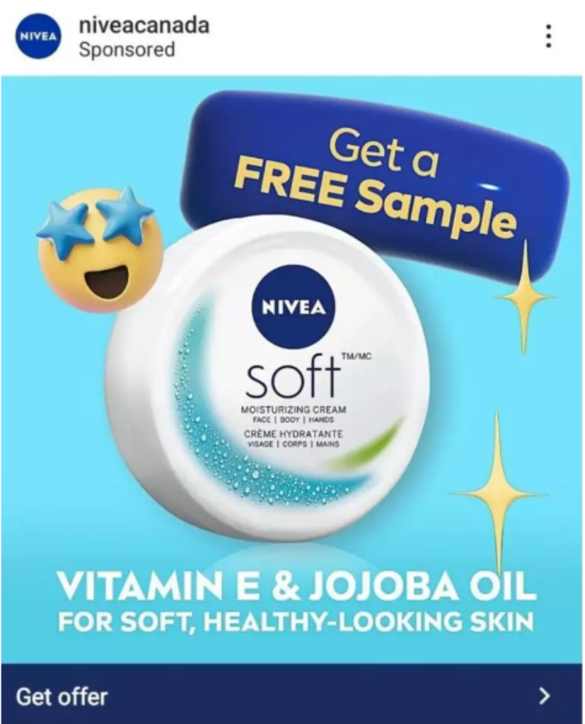 crème hydratante soft de Nivea