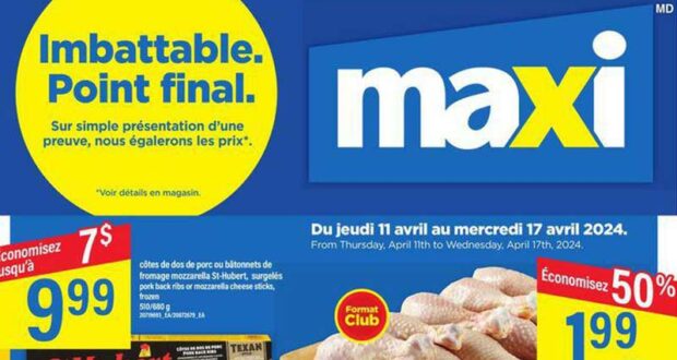 Circulaire Maxi du 11 avril au 17 avril 2024