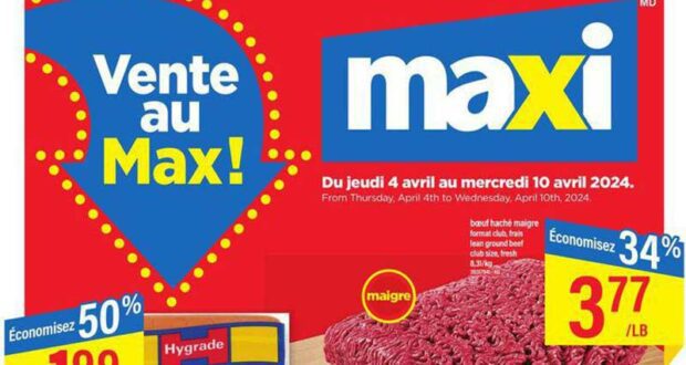 Circulaire Maxi du 4 avril au 10 avril 2024