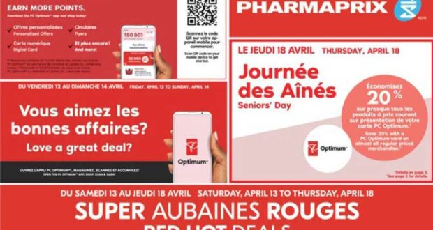 Circulaire Pharmaprix du 13 avril au 18 avril 2024