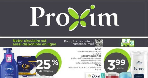 Circulaire Proxim du 4 avril au 10 avril 2024