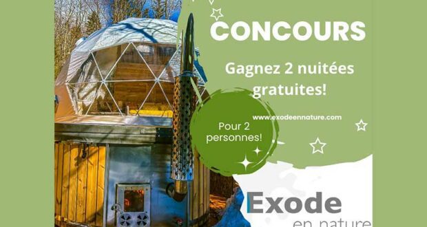 Gagnez 2 nuitées gratuites chez Exode en Nature