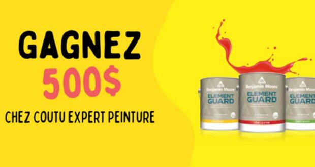 Gagnez Une Carte-cadeau Coutu Expert peinture de 500 $