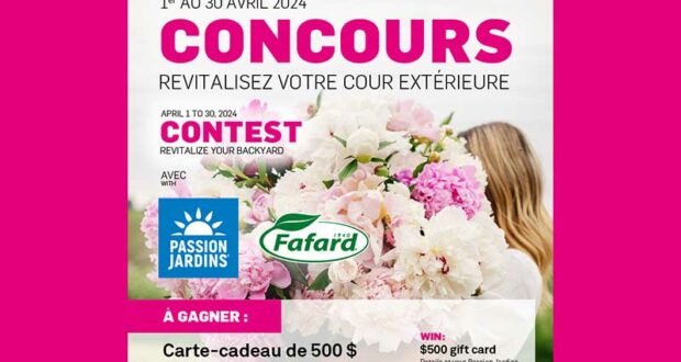 Gagnez Une carte-cadeau Passion Jardins de 500 $