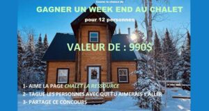 Gagnez un week-end pour 12 personnes au Chalet La Ressource