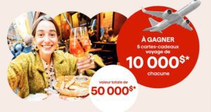 Gagnez 5 cartes-cadeaux voyage de 10 000 $ chacune