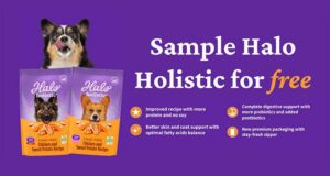 Échantillons GRATUITS de nourriture pour chiens Halo Holistic