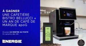 Gagnez une cafetière Bistro Bellucci + un an de café (2750 $)