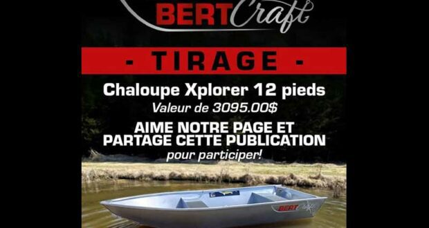 Gagnez une chaloupe Xplorer 12 pieds d'une valeur de 3095 $
