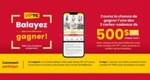 Gagnez 36 cartes cadeaux Tigre Géant de 500 $ chacune