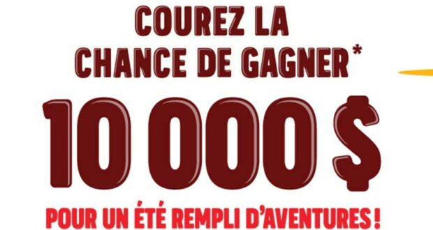Gagnez un chèque au montant de 10 000 $