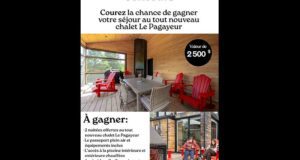 Gagnez un séjour de rêve au chalet Le Pagayeur (2500 $)