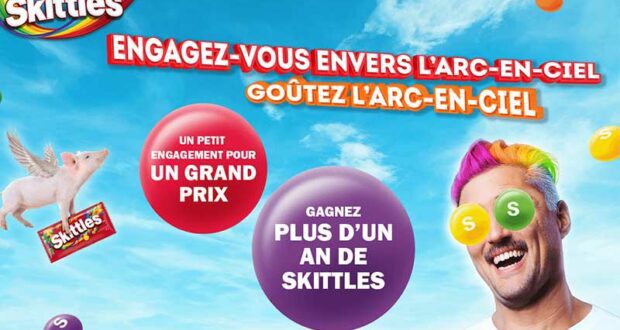 Gagnez une année complète de Skittles (1000 $)