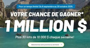 Gagnez un grand prix de 1 000 000 $ Ou 10 000 $ par semaine