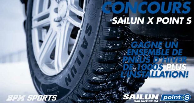 Gagnez un ensemble de pneus d’hiver Sailun (1000 $)