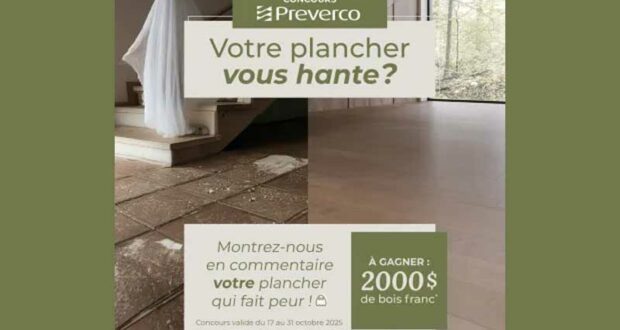 Gagnez un plancher de bois franc Perverco de 2000 $