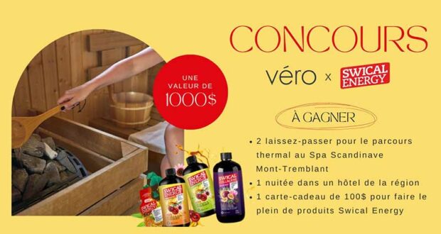 Gagnez une escapade bien-être d’une valeur de 1000 $