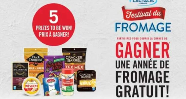 Gagnez 5 grands prix fromage de 1440 $ chaque