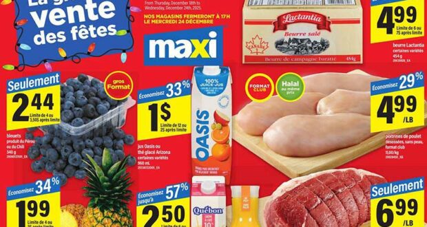 Circulaire Maxi du 18 décembre au 24 décembre 2025