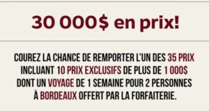 Gagnez 35 prix totalisant 30 000 $