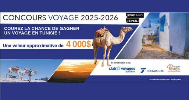 Gagnez un voyage en Tunisie d’une valeur de 4 000 $