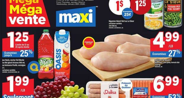 Circulaire Maxi du 22 janvier au 28 janvier 2026