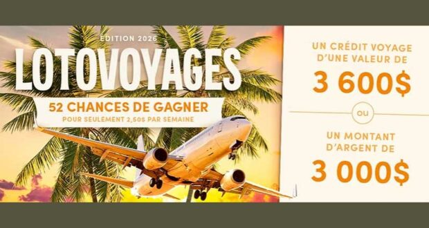 Gagnez 1 des 52 voyages de 3600 $ chaque