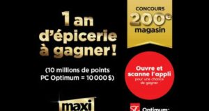 Gagnez 10 000 000 de points PC Optimum (Valeur de 10 000 $)