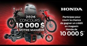 Gagnez un prix de 10 000 $ à dépenser chez Honda