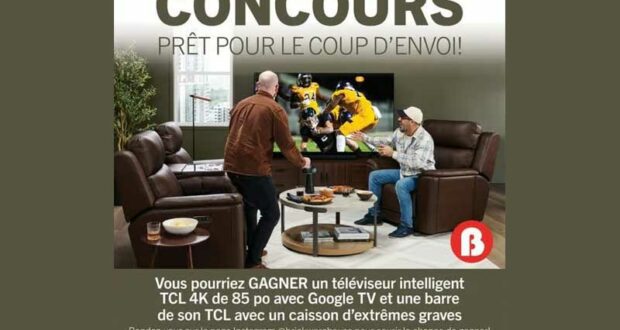 Gagnez un téléviseur intelligent TCL 4K de 85 po