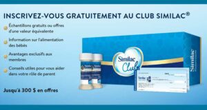300 $ d’échantillons gratuits du lait infantile SIMILAC