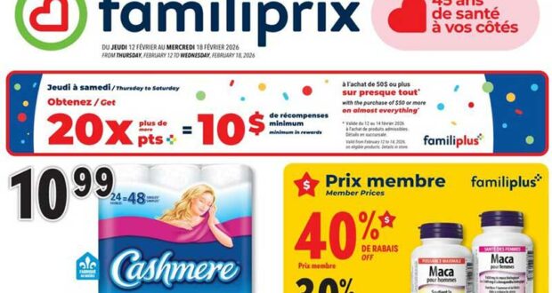 Familiprix Circulaire du 12 février au 18 février 2026