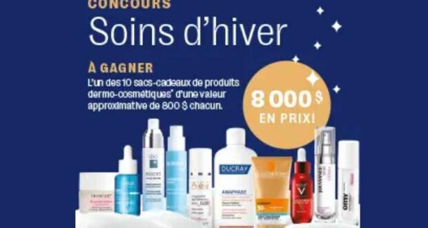 Gagnez 10 sacs cadeaux de produits dermo-cosmétiques (800 $ chaque)