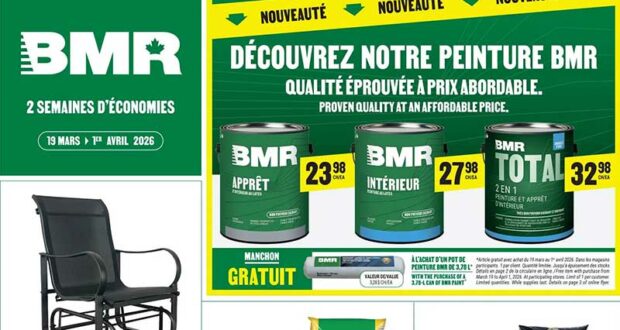 Circulaire BMR du 19 mars au 1 avril 2026