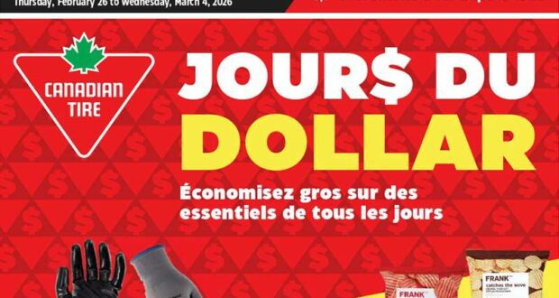 Circulaire Canadian Tire du 26 février au 4 mars 2026
