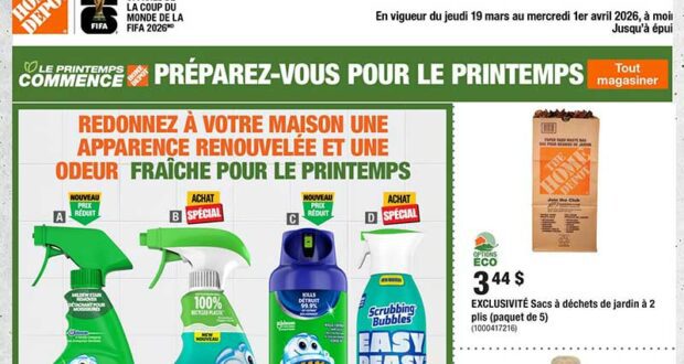 Circulaire Home Dépôt du 19 mars au 1 avril 2026