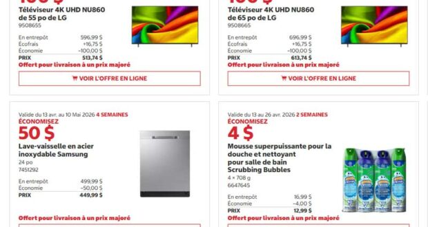 Circulaire Costco du 13 avril au 10 mai 2026